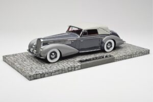 Delage D8 120 Cabriolet Grigio & Grigio Scuro Minichamps 1:18 107115134 Pressofusione