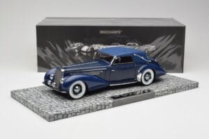 Delage D8-120 Cabriolet Two Tone Blu Minichamps 1:18 107115132 Resina — immagine 6 di 6