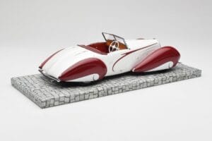 Delahaye Type 135 M Cabriolet Bianco Rosso Minichamps 1:18 107116161 Resina — immagine 2 di 6