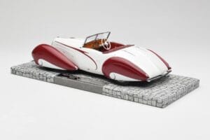 Delahaye Type 135 M Cabriolet Bianco Rosso Minichamps 1:18 107116161 Resina — immagine 5 di 6