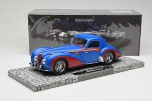 Delahaye Type 145 V12 Coupe Blu Rosso Minichamps 1:18 107116121 Resina — immagine 6 di 6