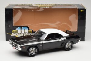 Dodge Challenger R/T Nero & Bianco ERTL 1:18 36549 Pressofusione — immagine 8 di 8