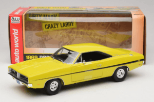 Dodge Charger R/T Giallo Dirty Mary Crazy Larry Auto World 1:18 AWSS101/06 Pressofusione — immagine 8 di 8
