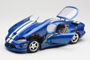 Dodge Viper GTS SR II Blu con Strisce Bianche Bburago 1:18 3330 Pressofusione — immagine 2 di 8