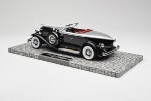 Duesenberg Model J Torpedo Disappearing Top Convertible Coupe Argento Nero Minichamps 1:18 107150431 Resina — immagine 5 di 6