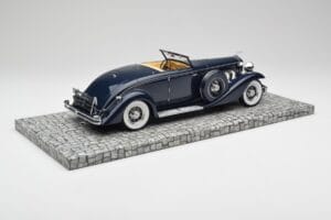 Duesenberg SJN Convertible Coupe Midnight Blue Minichamps 1:18 107150332 Pressofusione — immagine 2 di 6