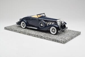 Duesenberg SJN Convertible Coupe Midnight Blue Minichamps 1:18 107150332 Pressofusione — immagine 4 di 6