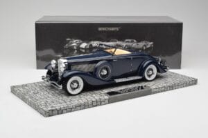 Duesenberg SJN Convertible Coupe Midnight Blue Minichamps 1:18 107150332 Pressofusione — immagine 6 di 6