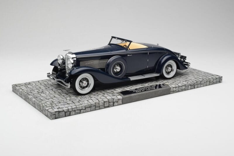 Duesenberg SJN Convertible Coupe Midnight Blue Minichamps 1:18 107150332 Pressofusione