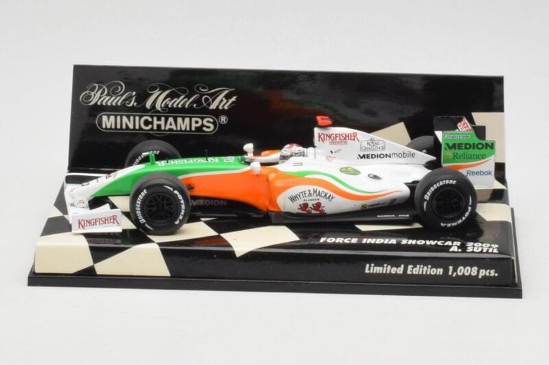 Force India Mercedes VJM02 #20 A. Sutil Showcar 2009 Minichamps 1:43 400090090 Pressofusione