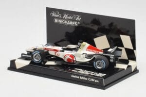 Honda RA106 #12 J. Button Hungarian GP Winner F1 2006 Minichamps 1:43 400060112 Pressofusione — immagine 3 di 5