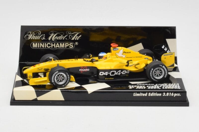 Jordan Ford EJ14 N. Mansell Regent Street Parade 2004 Minichamps 1:43 400040095 Pressofusione