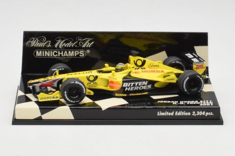 Jordan Honda EJ11 #7 H-H. Frentzen F1 2001 Minichamps 1:43 400010011 Pressofusione