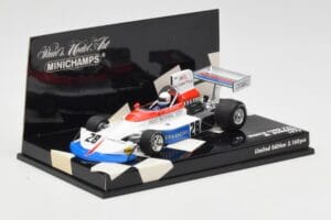 March Ford 751 #28 M. Donohue Race Car 1975 Minichamps 1:43 430750028 Pressofusione — immagine 2 di 5