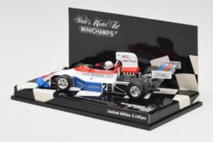 March Ford 751 #28 M. Donohue Race Car 1975 Minichamps 1:43 430750028 Pressofusione — immagine 3 di 5