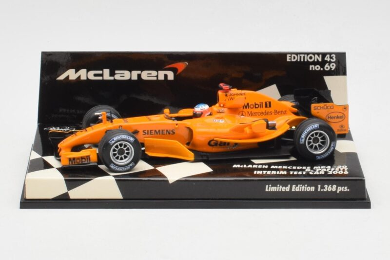 McLaren Mercedes MP4-20 G. Paffett Test Car 2006 Minichamps 1:43 530064395 Pressofusione