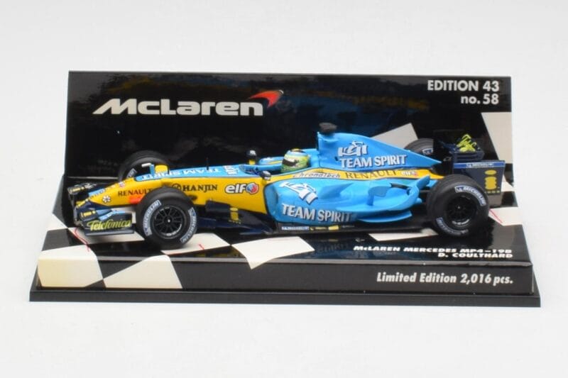 McLaren MP4-19B #5 D. Coulthard F1 2004 Minichamps 1:43 530044315 Pressofusione