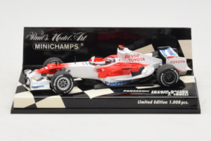 Toyota TF108 #9 J. Trulli Panasonic Toyota Racing Showcar F1 2008 Minichamps 1:43 400080081 Pressofusione