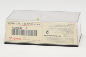 Toyota TF103 #21 C. da Matta Panasonic Toyota Racing F1 2003 Minichamps 1:43 AM26644B Pressofusione — immagine 5 di 5
