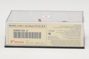 Toyota TF107 #11 R. Schumacher Panasonic Toyota Racing F1 2007 Minichamps 1:43 AM601286 Pressofusione — immagine 5 di 5