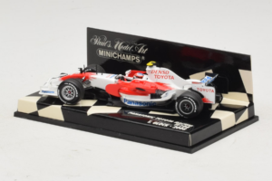 Toyota TF108 #11 T. Glock Panasonic Toyota Racing F1 2008 Minichamps 1:43 400080012 Pressofusione — immagine 3 di 5