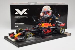 Red Bull RB16B #33 M. Verstappen France GP Winner 2021 Minichamps 1:18 113210833 Pressofusione — immagine 6 di 7