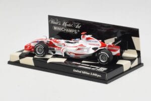 Super Aguri Honda SA06 #22 T. Sato Japanese GP 2006 Minichamps 1:43 400060122 Pressofusione — immagine 3 di 5