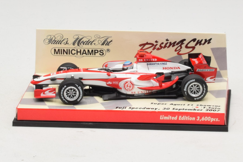 Super Aguri SA07 T. Sato F1 Showcar 2007 Minichamps 1:43 403080092 Pressofusione