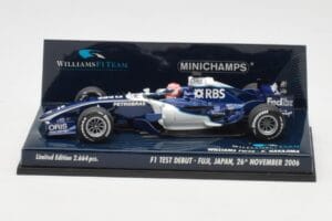 Williams FW28 Toyota K. Nakajima F1 Test Debut 2006 Minichamps 1:43 400060135 Pressofusione
