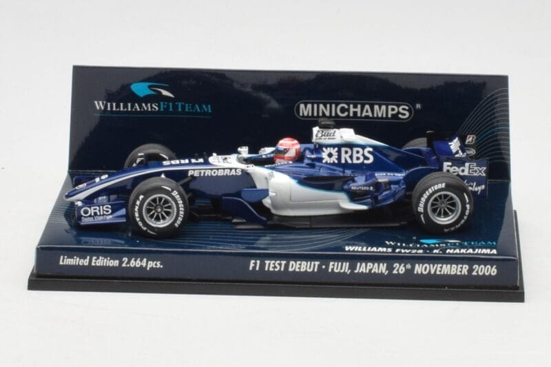 Williams FW28 Toyota K. Nakajima F1 Test Debut 2006 Minichamps 1:43 400060135 Pressofusione