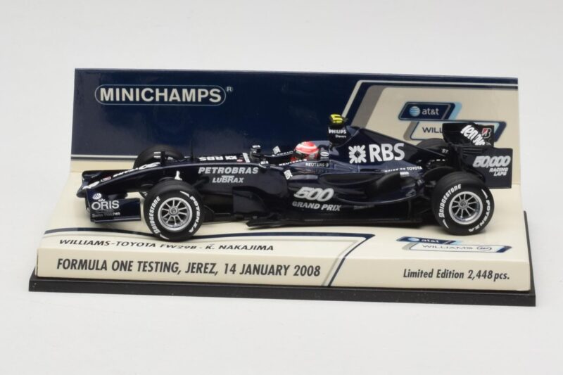 Williams Toyota FW29B K. Nakajima Jerez Test 14 Gennaio 2008 Minichamps 1:43 400080108 Pressofusione