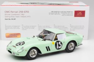 Ferrari 250 GTO #15 S. Moss / G. Hill Goodwood 1962 CMC 1:18 M-247 Pressofusione — immagine 6 di 6