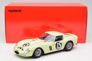 Ferrari 250 GTO #15 S. Moss / I. Ireland Goodwood Tourist Trophy Winner 1962 Kyosho 1:18 08438C Pressofusione — immagine 8 di 8