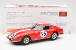 Ferrari 275 GTB Competizione #26 G. Biscaldi / A. de Bourbon Team Hugus 24 Hours of Le Mans 1966 CMC 1:18 M-199 Pressofusione — immagine 6 di 6