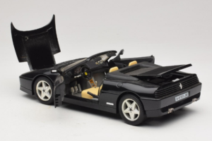 Ferrari 348 Spider Nero Con Cerchi Argento Mira 1:18 6918 Pressofusione — immagine 5 di 8