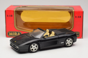 Ferrari 348 Spider Nero Con Cerchi Argento Mira 1:18 6918 Pressofusione — immagine 8 di 8