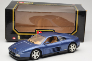 Ferrari 348tb Blu Scuro Metallizzato Bburago 1:18 3039-B1 Pressofusione — immagine 8 di 8