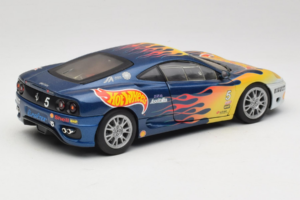 Ferrari 360 Modena Challenge #5 Hot Wheels Purple Fire Livery 1999 Bburago 1:18 29619 Pressofusione — immagine 3 di 8