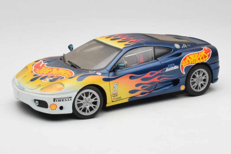 Ferrari 360 Modena Challenge #5 Hot Wheels Purple Fire Livery 1999 Bburago 1:18 29619 Pressofusione
