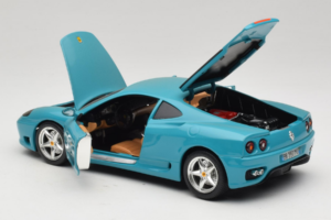 Ferrari 360 Modena Migros Edizione Limitata 333 pz Blu Bburago 1:18 3358-G1 Pressofusione — immagine 5 di 8