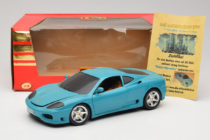 Ferrari 360 Modena Migros Edizione Limitata 333 pz Blu Bburago 1:18 3358-G1 Pressofusione — immagine 8 di 8