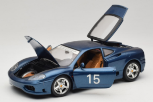 Ferrari 360 Modena #15 Edizione Limitata Blu Metallizzato Bburago 1:18 3358-F1 Pressofusione — immagine 2 di 8