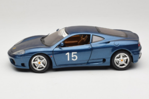 Ferrari 360 Modena #15 Edizione Limitata Blu Metallizzato Bburago 1:18 3358-F1 Pressofusione — immagine 4 di 8