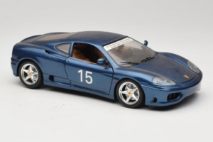 Ferrari 360 Modena #15 Edizione Limitata Blu Metallizzato Bburago 1:18 3358-F1 Pressofusione — immagine 6 di 8