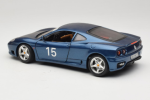 Ferrari 360 Modena #15 Edizione Limitata Blu Metallizzato Bburago 1:18 3358-F1 Pressofusione — immagine 7 di 8