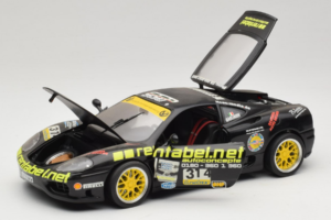 Ferrari 360 Modena Rentabel #314 Gagliardi Nero Bburago 1:18 3378-B1 Pressofusione — immagine 2 di 8