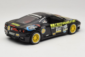 Ferrari 360 Modena Rentabel #314 Gagliardi Nero Bburago 1:18 3378-B1 Pressofusione — immagine 3 di 8