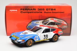 Ferrari 365 GTB/4 #39 J-C. Andruet / Lena 24 Hours of Le Mans 1972 Kyosho 1:18 08164E Pressofusione — immagine 8 di 8