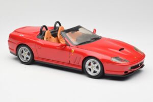 Ferrari 550 Barchetta Pininfarina Rosso Bburago 1:18 327660 Pressofusione — immagine 6 di 8