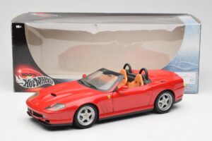 Ferrari 550 Barchetta Pininfarina Rosso Bburago 1:18 327660 Pressofusione — immagine 8 di 8